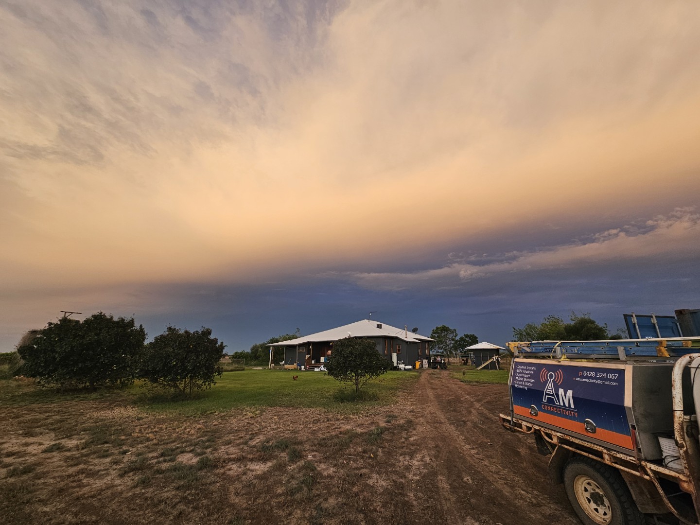 AM Connectivity arriving at a rural property